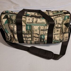 Novelty Money Print Duffle Bag